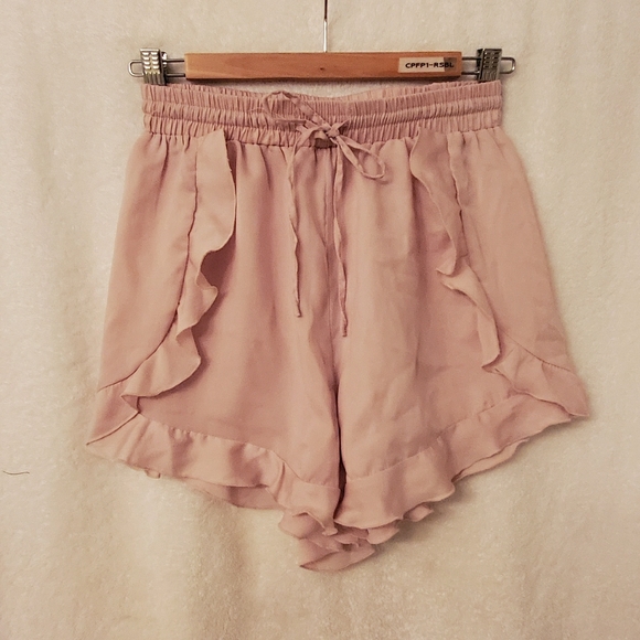 Satin high waist shorts